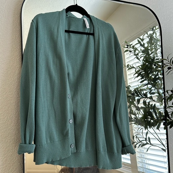 American Apparel Turquoise Cardigan (S) - Picture 1 of 4